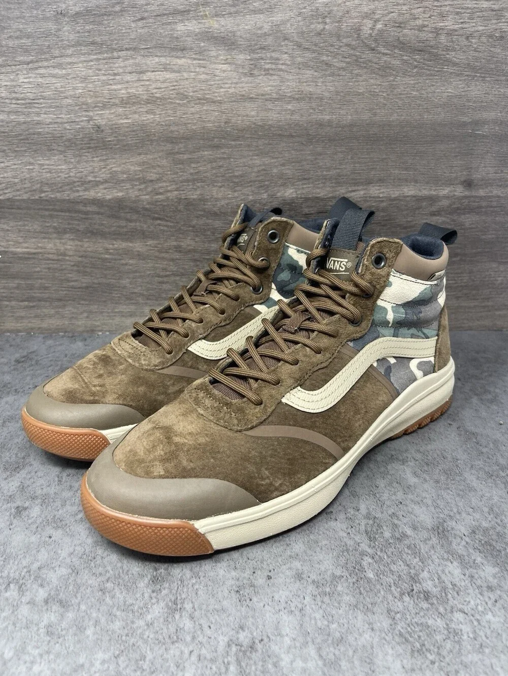 Vans UltraRange Hi DL MTE Nomad Camo Size 10 Mens Brown Hiking Sneaker Boots
